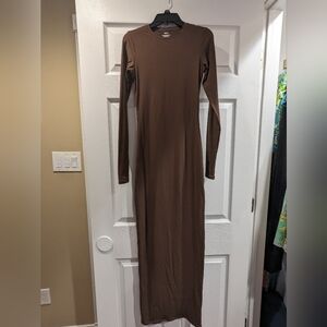 Skims long sleeve dress Brown